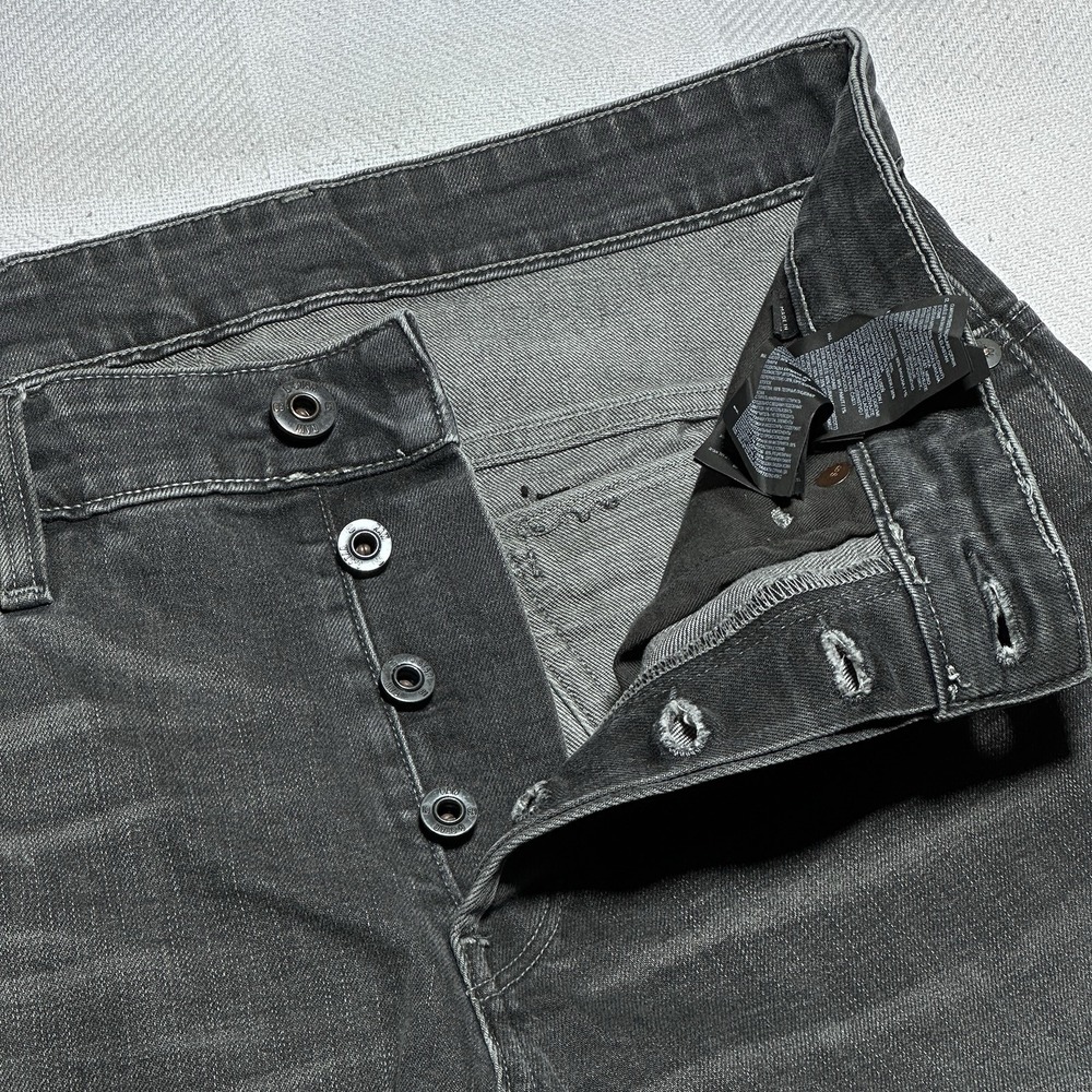 G-Star RAW Citishield 3D Slim Tapered Jeans 33x32 Black Wash Denim Button Fly - Picture 3 of 16